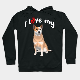 I Love My Red Australian Cattle Dog Hoodie